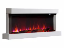 Discount Chimenea eléctrica BALDERIA Achilles (L) - Chimenea de pared con calefacción - Blanco