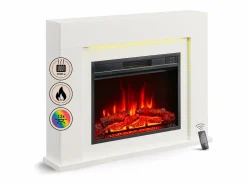 Outlet Chimenea eléctrica BALDERIA Finn Design - Chimenea de pie - Blanca Chimenea|Chimenea