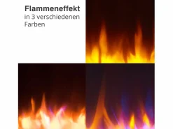 Chimenea eléctrica BALDERIA Enjo - Chimenea de pared, calefacción 2000 W -