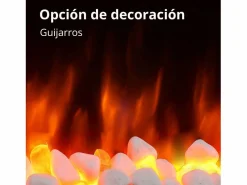 Chimenea eléctrica BALDERIA Enjo - Chimenea de pared, calefacción 2000 W -