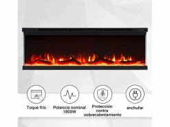 Chimenea eléctrica BALDERIA Orson 50 - Chimenea empotrable -