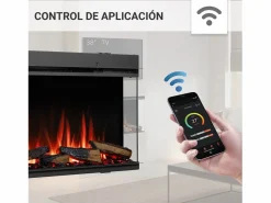 Online Chimenea eléctrica BALDERIA Athena smart 52 - Chimenea empotrable - Negro