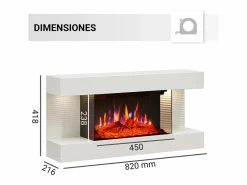Chimenea eléctrica BALDERIA Ida ñ Chimenea de pared -