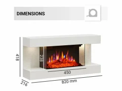Chimenea eléctrica BALDERIA Ida ñ Chimenea de pared -