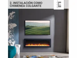 Chimenea eléctrica BALDERIA Agnes 40 - Chimenea de pie, de pared o empotrable - Chimenea|Chimenea