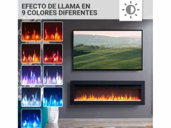 Chimenea eléctrica BALDERIA Agnes 40 - Chimenea de pie, de pared o empotrable - Chimenea|Chimenea