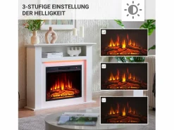 Hot Chimenea eléctrica BALDERIA Liora - Chimenea de pie, estante, calefacción - Chimenea|Chimenea