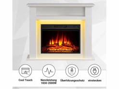 Hot Chimenea eléctrica BALDERIA Liora - Chimenea de pie, estante, calefacción - Chimenea|Chimenea