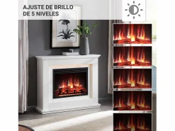 Best Chimenea eléctrica BALDERIA Baldur - Chimenea de pie - Blanca Chimenea|Chimenea