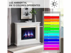 Best Chimenea eléctrica BALDERIA Baldur - Chimenea de pie - Blanca Chimenea|Chimenea