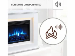 Best Chimenea eléctrica BALDERIA Baldur - Chimenea de pie - Blanca Chimenea|Chimenea