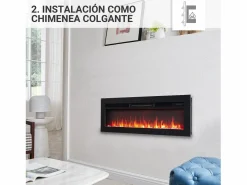 New Chimenea eléctrica BALDERIA Agnes 36 - Chimenea de pie, de pared o empotrable - Chimenea|Chimenea