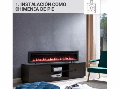 Clearance Chimenea eléctrica BALDERIA Agnes 60 - Chimenea de pared o empotrable - Chimenea|Chimenea