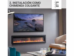 Clearance Chimenea eléctrica BALDERIA Agnes 60 - Chimenea de pared o empotrable - Chimenea|Chimenea