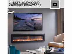 Clearance Chimenea eléctrica BALDERIA Agnes 60 - Chimenea de pared o empotrable - Chimenea|Chimenea