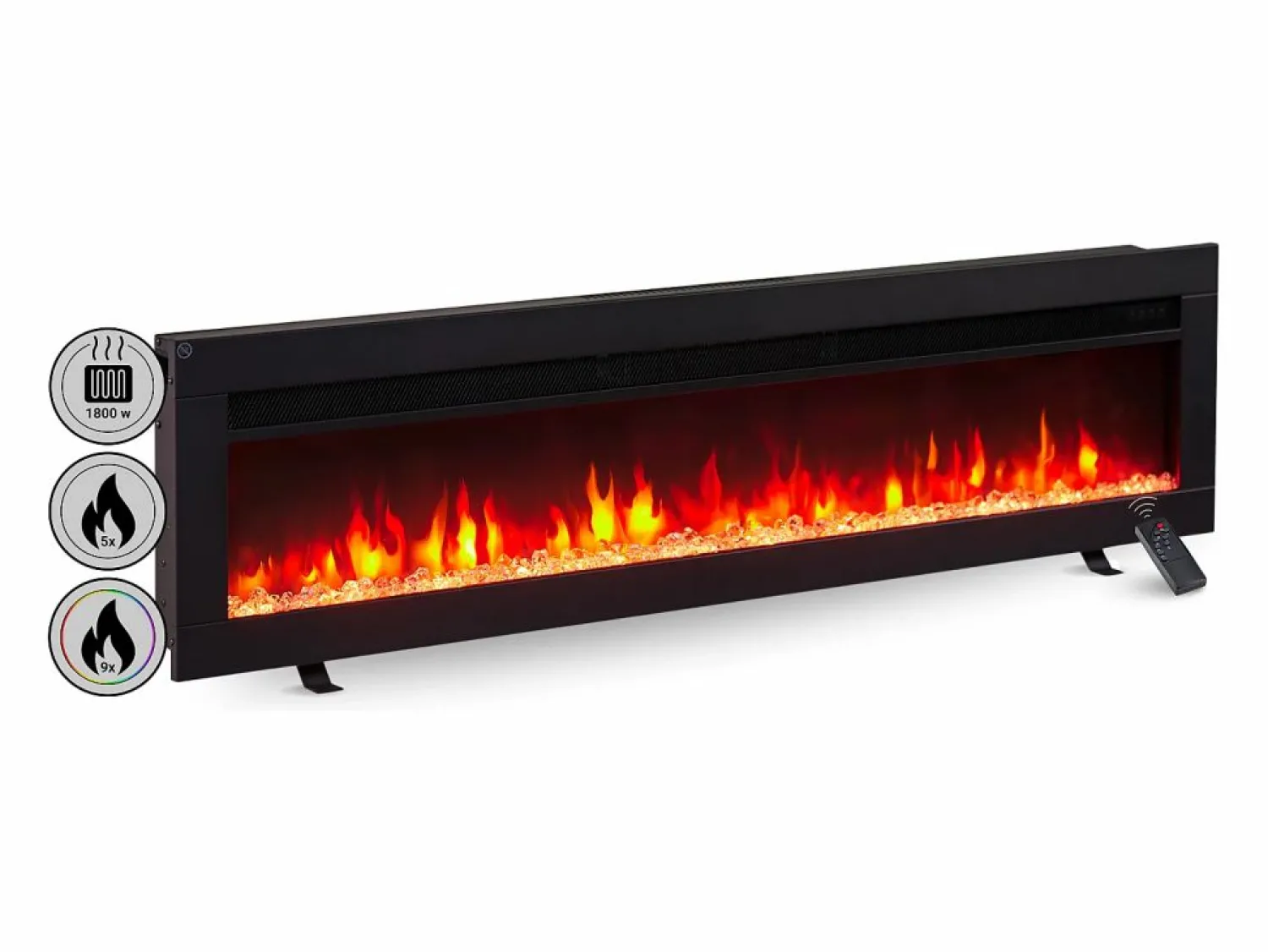 Chimenea eléctrica BALDERIA Agnes 50 - 3 en 1, chimenea de pie, de pared o empotrable