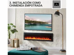 Chimenea eléctrica BALDERIA Agnes 50 - 3 en 1, chimenea de pie, de pared o empotrable