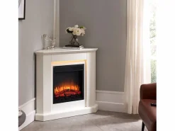 Chimenea eléctrica BALDERIA Candela - Chimenea de esquina, calefacción 2000 W -