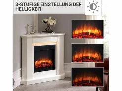 Chimenea eléctrica BALDERIA Candela - Chimenea de esquina, calefacción 2000 W -
