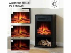 Best Chimenea eléctrica BALDERIA Ember - Chimenea de pie - Negro