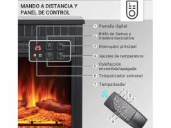 Best Chimenea eléctrica BALDERIA Ember - Chimenea de pie - Negro