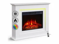 Clearance Chimenea eléctrica BALDERIA Finn - Chimenea de pie - Blanca Chimenea|Chimenea