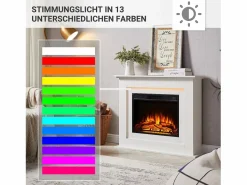 Clearance Chimenea eléctrica BALDERIA Finn - Chimenea de pie - Blanca Chimenea|Chimenea
