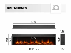 Best Chimenea eléctrica BALDERIA Atalanta 72 - Chimenea empotrable - Chimenea|Chimenea