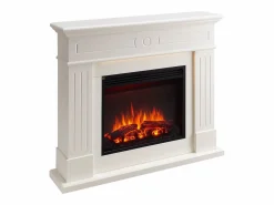 Discount Chimenea eléctrica BALDERIA Leandros - Chimenea de pie - Blanca Chimenea|Chimenea