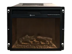 Chimenea eléctrica BELLINI, chimenea de pie, madera blanca, fabricada en Italia, L96 x P35 x H96