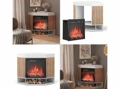 Vicco Chimenea eléctrica 100x73x80 lynea