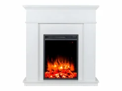 Best FLAMATECH Chimenea eléctrica con marco VESUVIA – Color Blanco