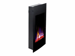 Online FLAMATECH Chimenea eléctrica curva VULCANO L.41xAn.13xAlt.81cm Negra Negro