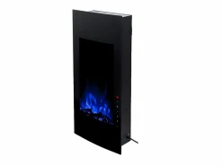Online FLAMATECH Chimenea eléctrica curva VULCANO L.41xAn.13xAlt.81cm Negra Negro