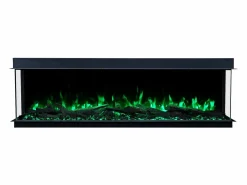 Sale Chimenea eléctrica de 3 caras SOLIS 90 - fuego premium, empotrada - 90x30x46 cm - LED decorativa con calefacción 750/1500 W Chimenea|Chimenea