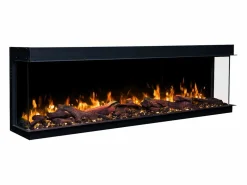 Chimenea eléctrica de 3 caras SOLIS 180 - fuego premium, empotrada - 180x30x46 cm - LED decorativa con calefacción 750/1500 W Chimenea|Chimenea