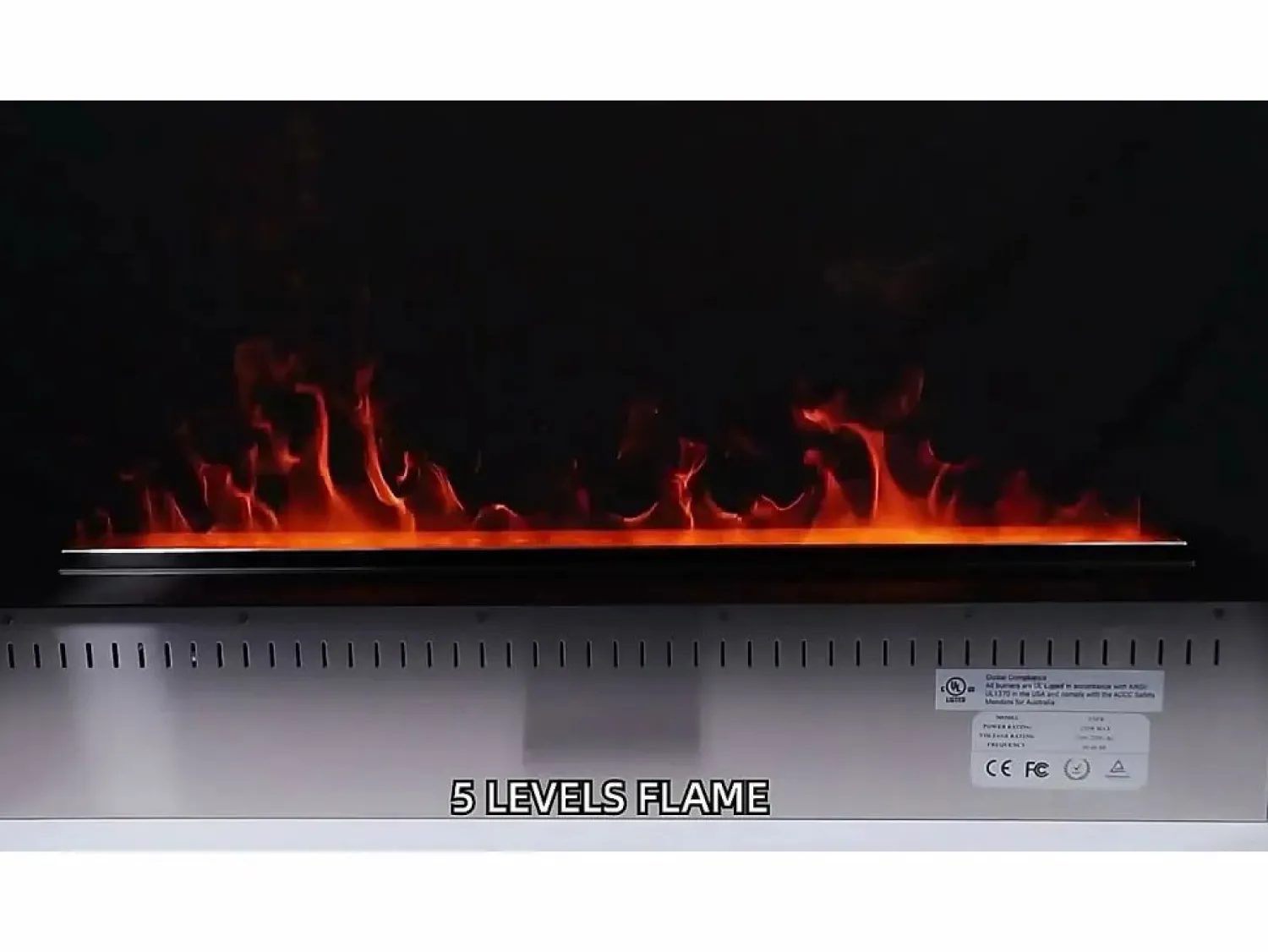 New Chimenea eléctrica de vapor de agua con quemador integrado 3D APP 75 PRO-LINE Gris