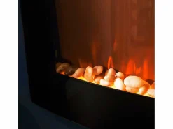 Hot Chimenea eléctrica decorativa Ready Warm 2650 Curved Flames Connected Cecotec 2000W control vía App Negro