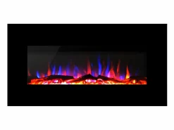 Clearance Chimenea eléctrica LALITA - L.110xAn.14xAlt.49cm - Negra Chimenea|Chimenea