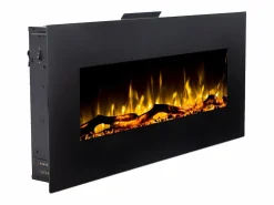 Clearance Chimenea eléctrica LALITA - L.110xAn.14xAlt.49cm - Negra Chimenea|Chimenea