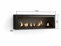 Chimenea eléctrica LED, 107x25x38cm, Salón - Comedor, Chimenea eléctrica, Chimenea|Chimenea