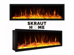 Chimenea eléctrica LED, 107x25x38cm, Salón - Comedor, Chimenea eléctrica, Chimenea|Chimenea