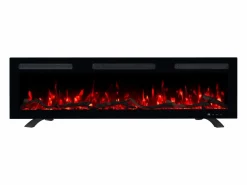 Chimenea eléctrica MONARCH 152 - fuego premium - de pared y empotrados - 152x13x35 cm - chimenea LED con calefacción 900/1800 W