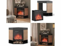 Online Vicco Chimenea eléctrica 100x73x80 lynea Negro