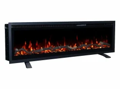 Chimenea eléctrica REGAL 182 - fuego premium - de pared y empotrados - 182x35x12 cm - chimenea LED decorativa con calefacción 900/1800 W