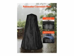 Chimenea Exterior SucceBuy, de Hierro de 56 cm, con Reja y Tapa de Chimenea, para Reuniones en el Jardín, Acampadas y Fiestas al Aire Libre