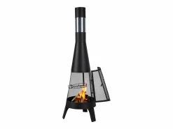 Best Chimenea Exterior SucceBuy, de Hierro de 51 cm, con Reja y Tapa de Chimenea, para Reuniones en el Jardín, Acampadas y Fiestas al Aire Libre Brasero