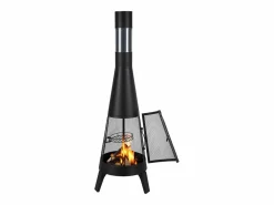 Best Chimenea Exterior SucceBuy, de Hierro de 51 cm, con Reja y Tapa de Chimenea, para Reuniones en el Jardín, Acampadas y Fiestas al Aire Libre Brasero