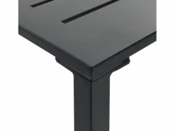 Online Garden Furniture Chrysto Mesa alta de bar acero recubrimiento polvo 200x100x110 cm Negro