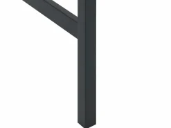 Online Garden Furniture Chrysto Mesa alta de bar acero recubrimiento polvo 200x100x110 cm Negro